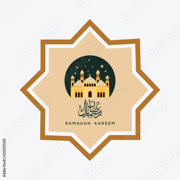 Obraz Arabic Ramadan Kareem decorative seasonal greeting background