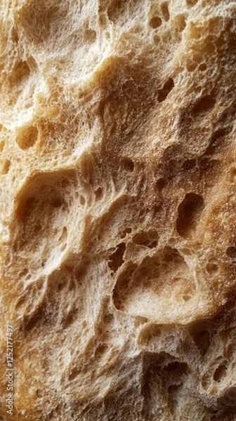 Fototapeta Detailed Macro Inside Bread Texture for culinary inspiration