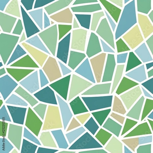 Obraz Colorful Mosaic Pattern with Geometric Shapes and Textures