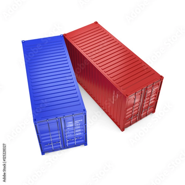 Fototapeta 3D rendering containers