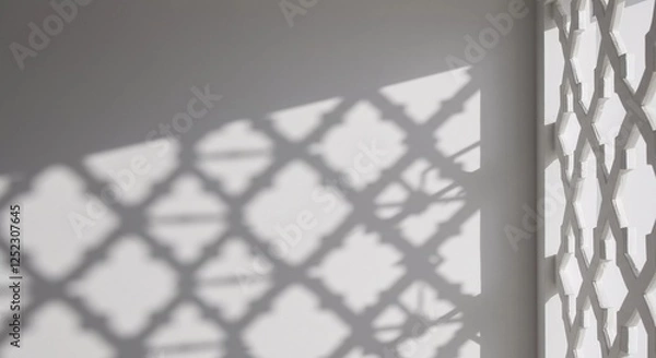 Fototapeta Intricate Shadow Play: A Study in Light and Pattern