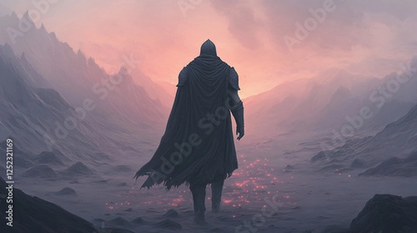 Fototapeta Solitude in a Majestic Landscape