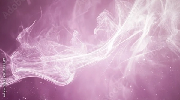 Fototapeta Abstract Pink and White Swirling Smoke Design