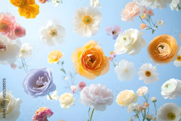 Fototapeta seamless pattern with flowers