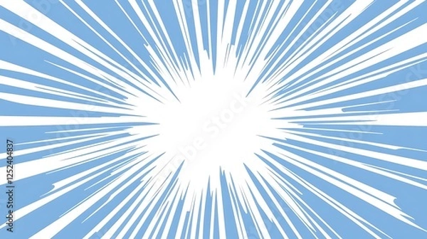 Fototapeta Blue Speed Lines Burst Background