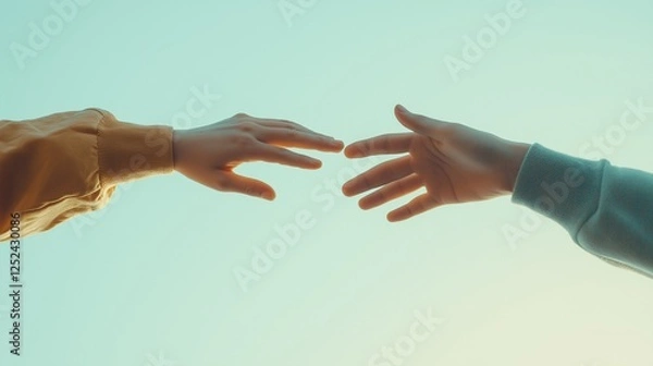 Obraz hands connect between two people