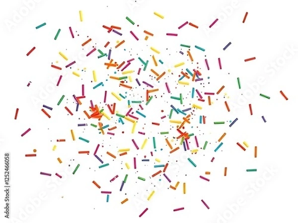 Fototapeta Colorful Sprinkles isolated on White Background