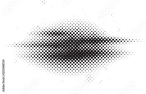 Fototapeta Halftone lighting effect. Black dot Brush vector design.