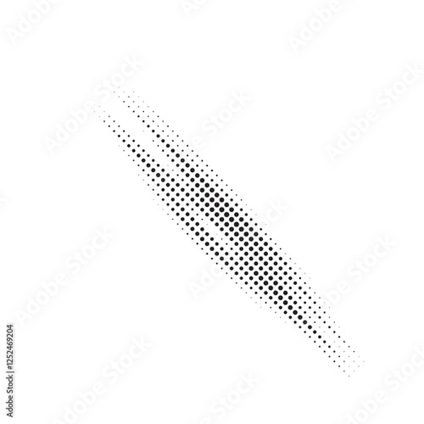 Obraz Halftone lighting effect. Black dot Brush vector design.
