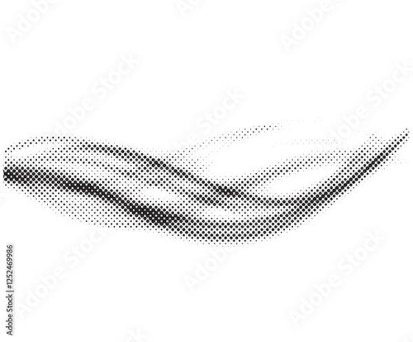 Fototapeta Halftone Wave Background. Black Dot Vector Design.