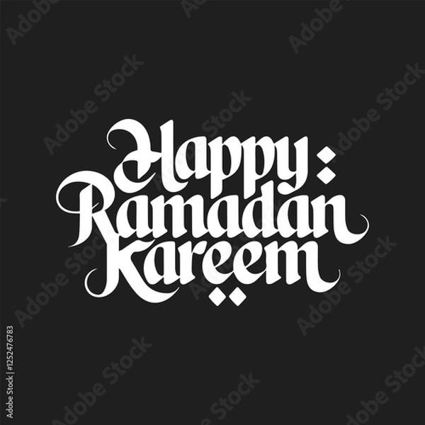 Fototapeta Blessing Month Ramadan Lettering Calligraphy Typography Quote t-shirt Vector Design Template