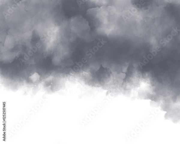 Obraz 曇り空の水彩風イラスト　背景　