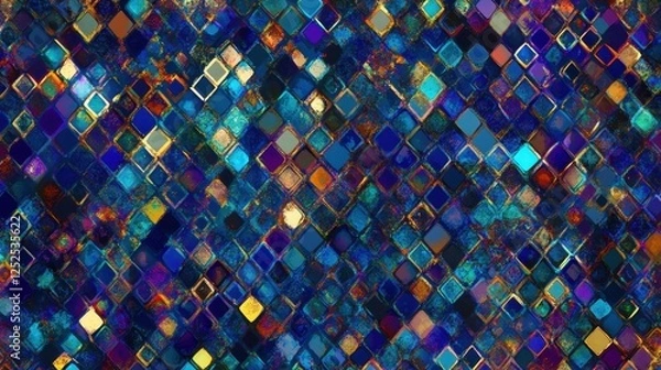 Obraz Abstract Diamond Mosaic Pattern in Jewel Tones