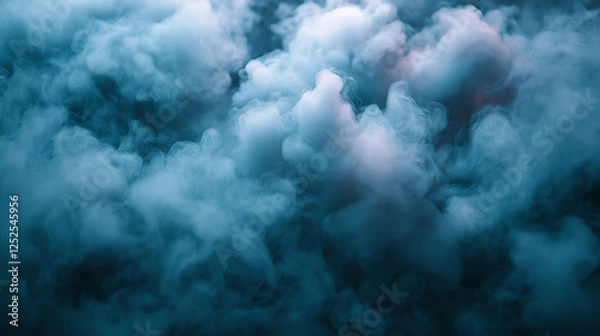 Obraz A dramatic cloud formation with dense mist and deep shadows.