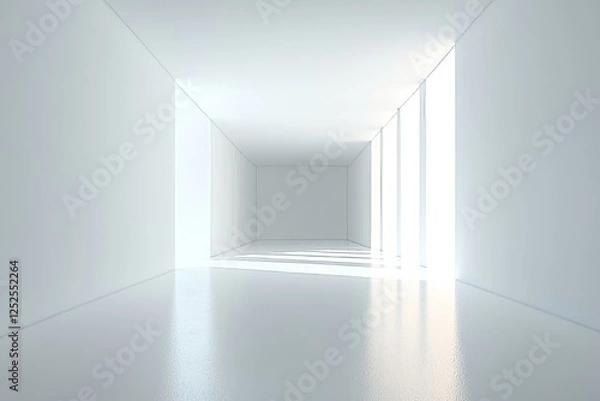 Fototapeta 3D Light White Background, Generative AI