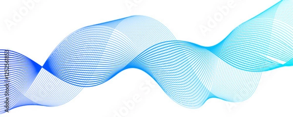 Fototapeta Abstract glowing Modern wave with Dynamic flowing lines. Futuristic technology and sound wave lines. Digital frequency track equalizer with Stylized line art. Twisted curve lines and blend effect