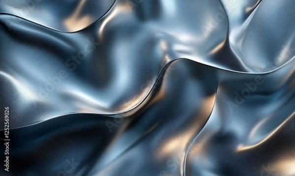 Fototapeta 3D Fluid Shapes Abstract Background, Generative AI