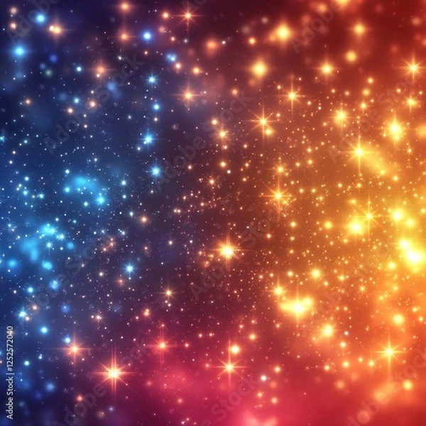 Obraz Blurred Glowing Stars Background, Generative AI