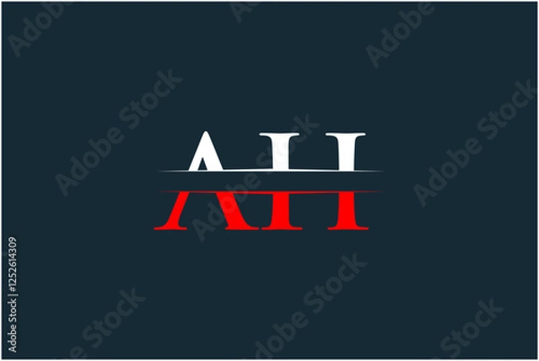 Obraz Initial AH Logo Design Vector