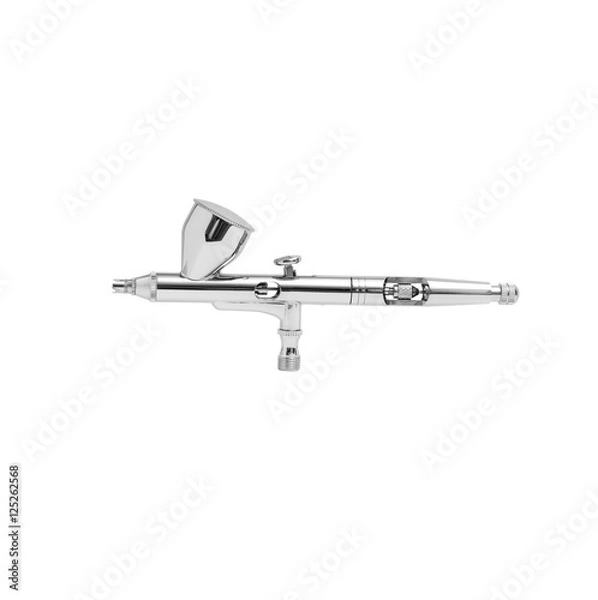 Obraz Image of an airbrush gun on white background