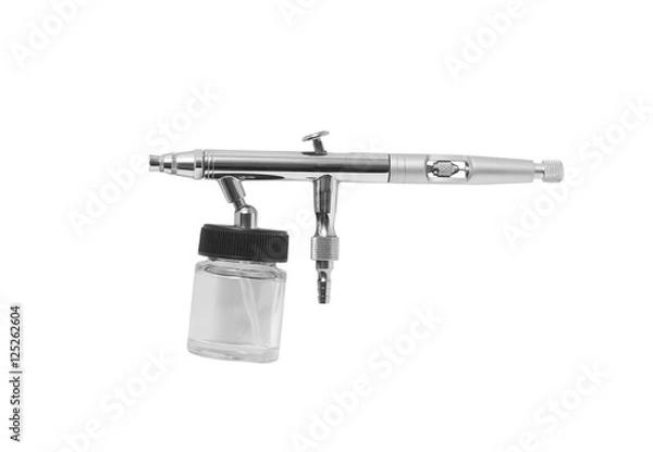 Obraz Image of an airbrush gun on white background
