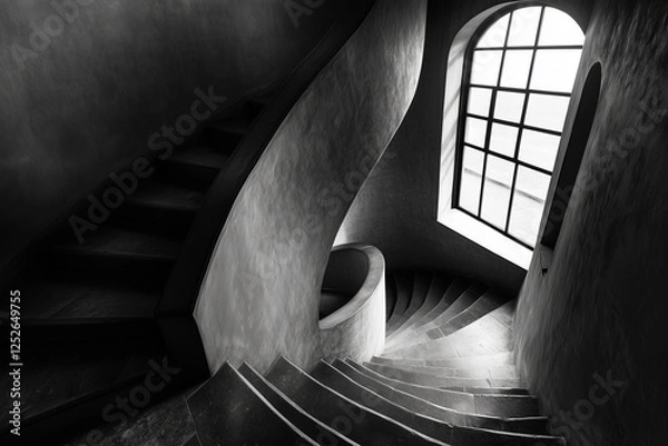 Obraz Architectural Staircase Perspectives: Minimalist, Vintage, and Abstract Designs