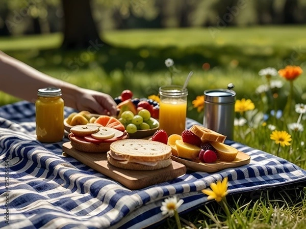 Obraz Cute picnic in the spring 