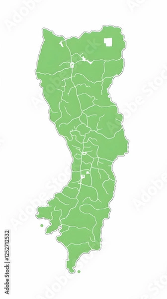 Obraz Green Island Geographic Illustration