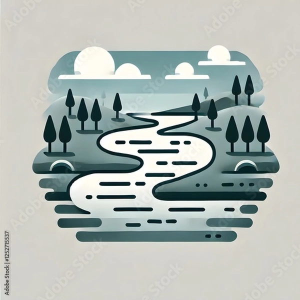 Obraz vector illustration of a cloud