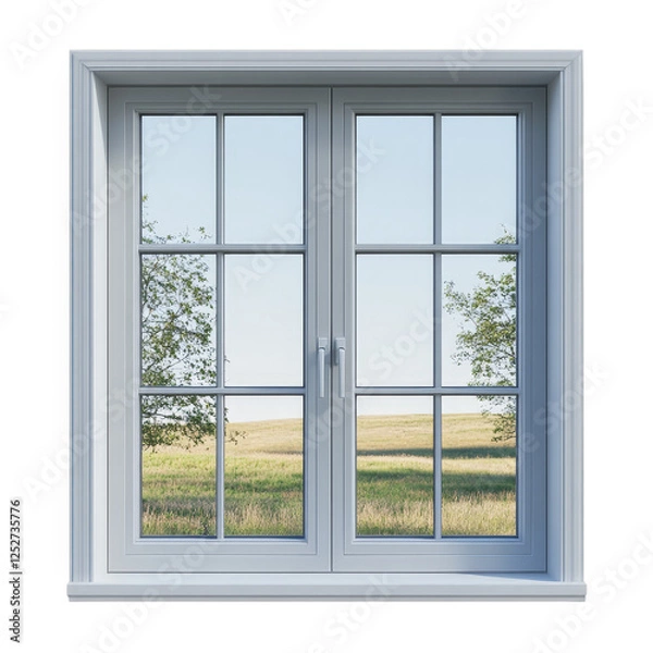 Fototapeta pastel blue window_pane_with_a_transparent