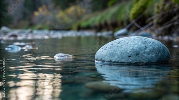 Fototapeta Serene Stillness: Analogous Color Reflections in Nature Photography