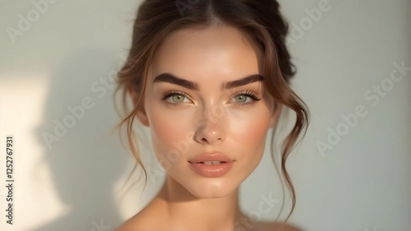 Obraz Feathered Brows – Trendy Brushed-Up Natural Eyebrow Look