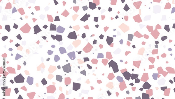 Fototapeta テラゾー柄のシームレスパターン　ピンクと紫
Terrazzo seamless pattern pink and purple