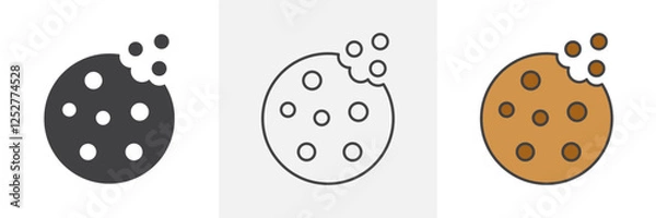 Fototapeta Cookie icons pack for website designs