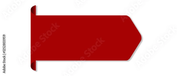 Fototapeta Red Ribbon Banner Vector on Transparent Background