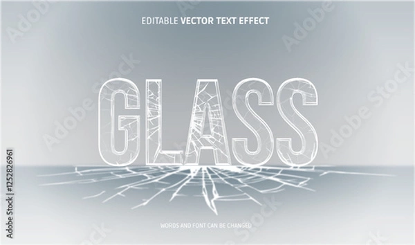 Obraz  glass editable text effect