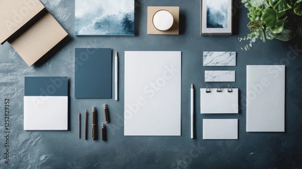 Obraz  template for folder, brochure, business card and birthday invitation. 