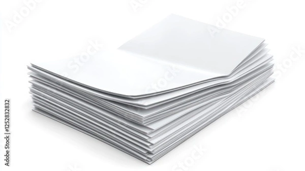 Obraz Stack of Blank Papers: A Clean and Simple Image