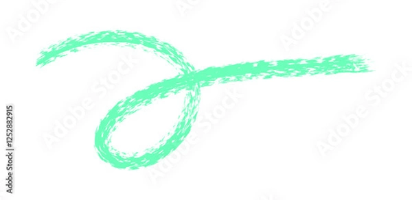 Fototapeta Hand drawn simple arrow drawn with wax crayon, chalk or charcoal. Uneven dry texture for underlining highlighting. Pencil drawn lines, strikethrough, grungy vector isolated on white