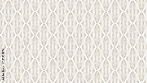Fototapeta Sophisticated and modern 3D seamless pattern with a dimensional, quilted or pleated texture. The repeating diamond or motif creates a luxurious and tactile visual effect