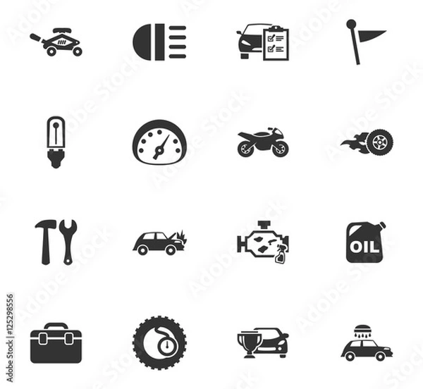 Obraz Car service icon set