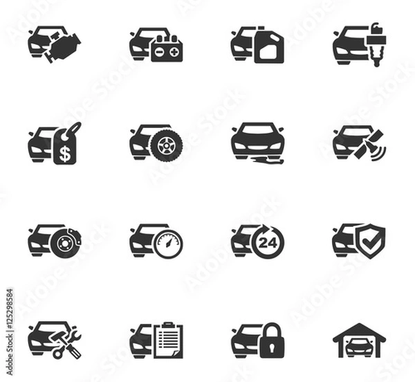 Obraz Car service icon set