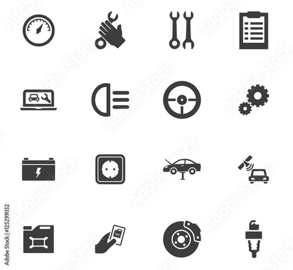 Obraz Car service icon set