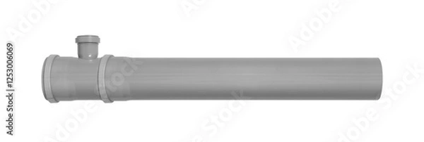 Obraz Plumbing and sewerage - 100mm PVC pipe sewerage system and 90 degree PVC fitting