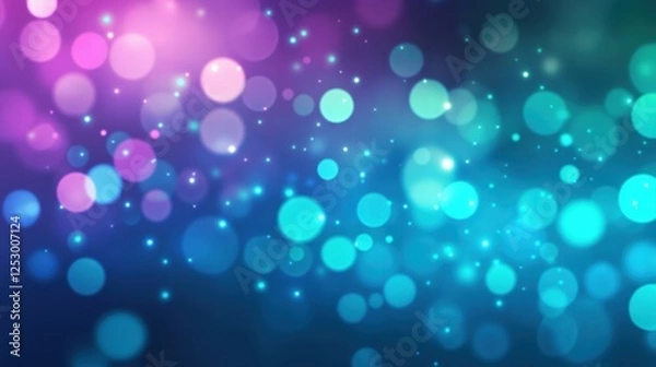 Fototapeta A luminous background with bright cyan and neon