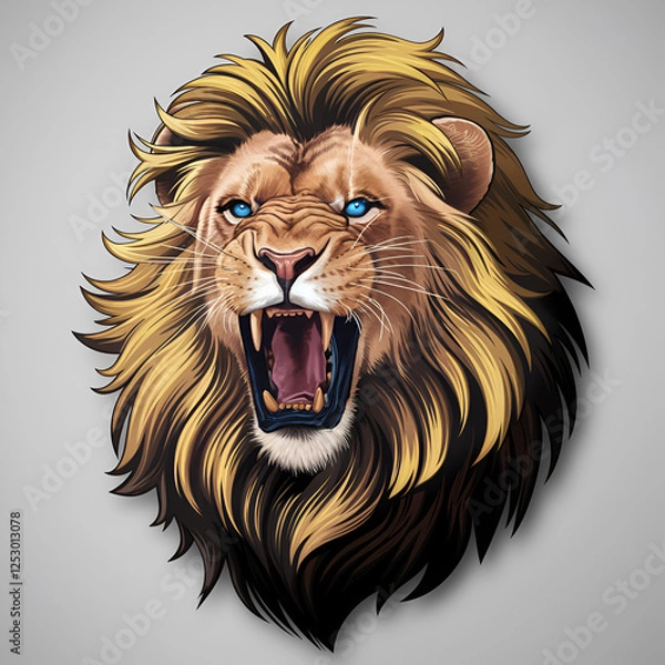 Obraz lion vector illustration