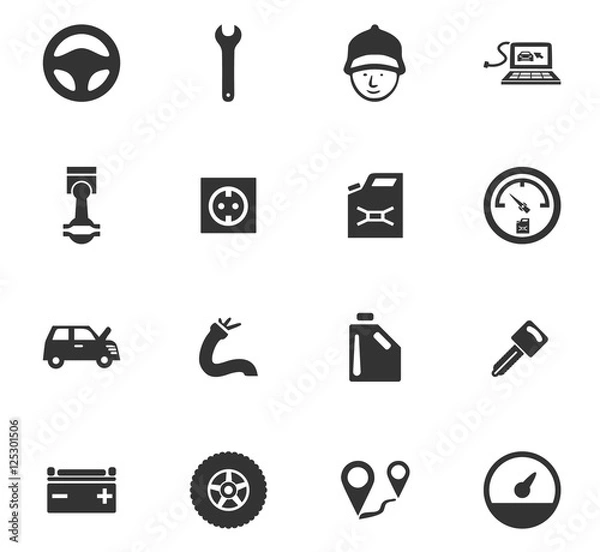 Obraz Car service icon set