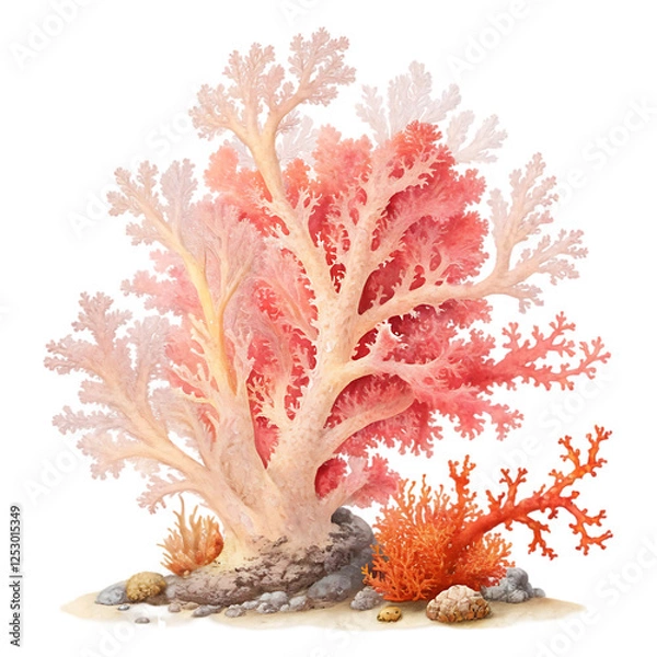 Fototapeta Soft coral in isolate background