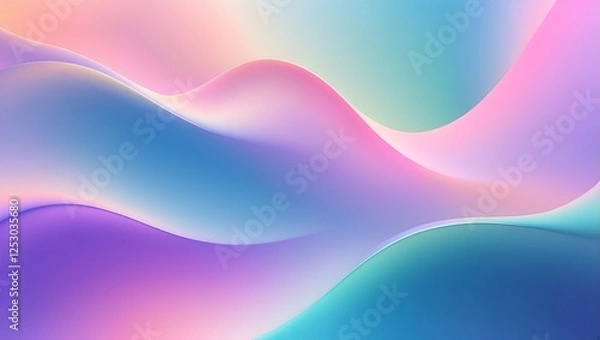 Obraz Weiche fließende Farbverläufe - Moderner Design Hintergrund