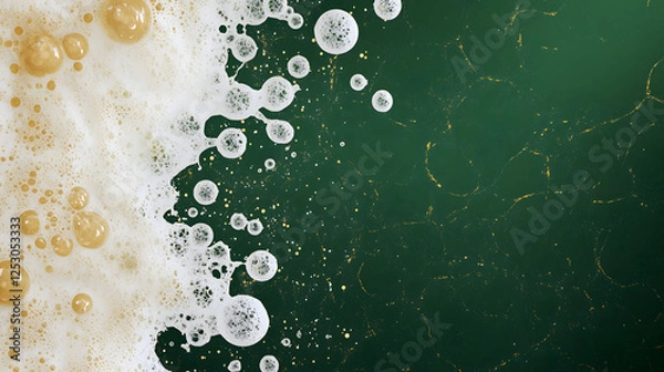 Fototapeta Microscopic view of probiotics combating pollution, showcasing environmental restoration at a cellular level.
